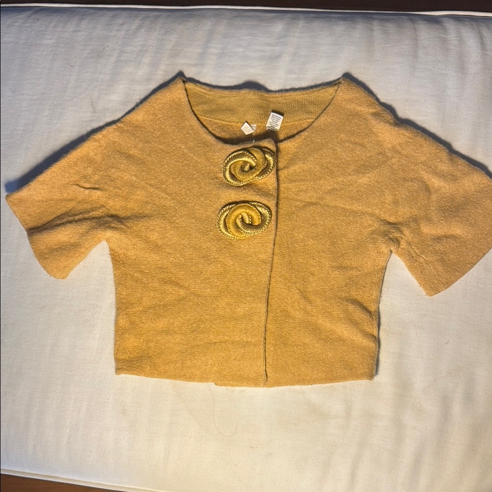 Bolero Mustard Yellow Short Sleeve